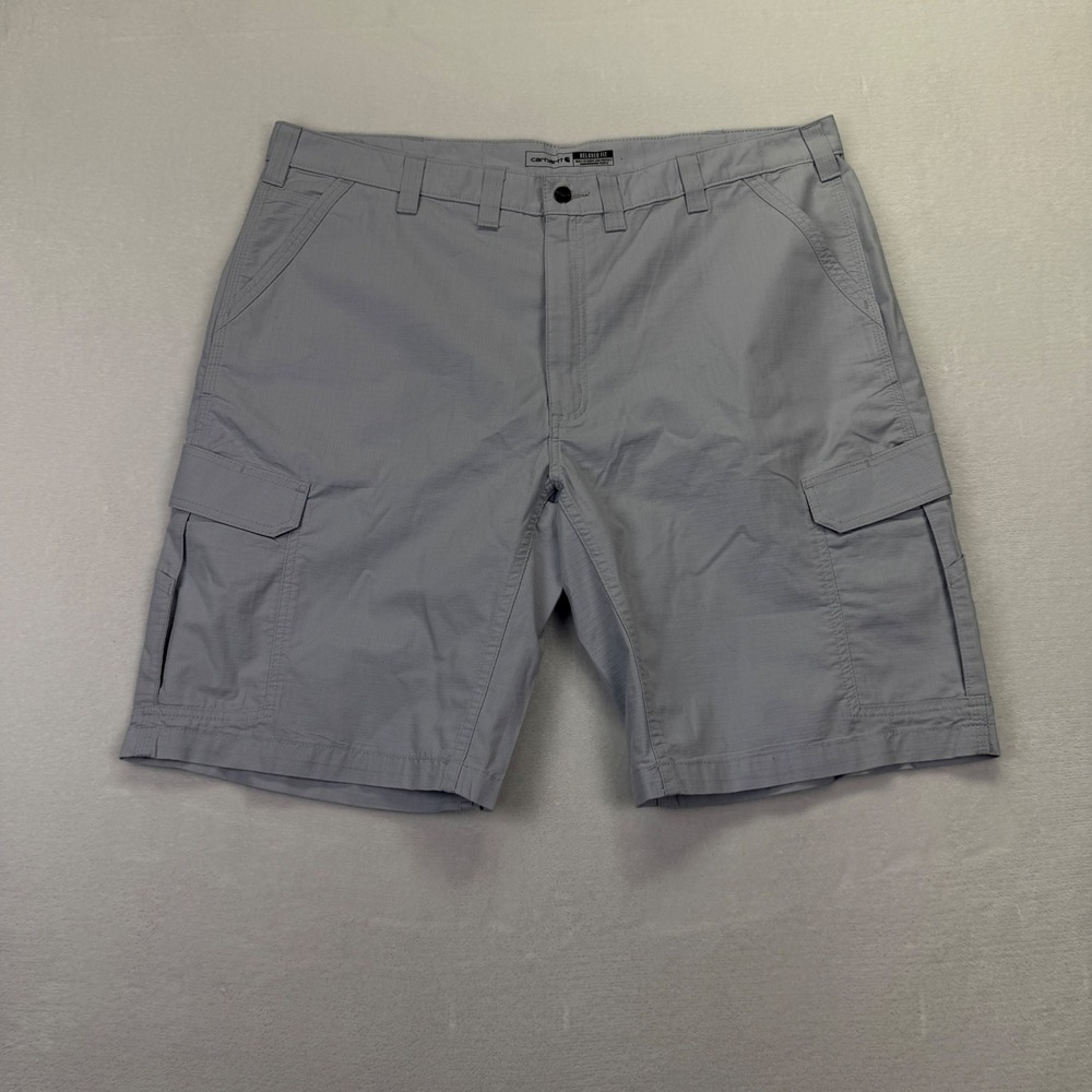 Carhartt Cargo Shorts Mens 44 Gray Force Relaxed Fit Ripstop Workwear Cargo